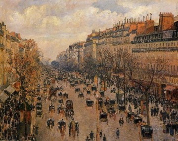  1897 Oil Painting - boulevard montmartre afternoon sunlight 1897 Camille Pissarro